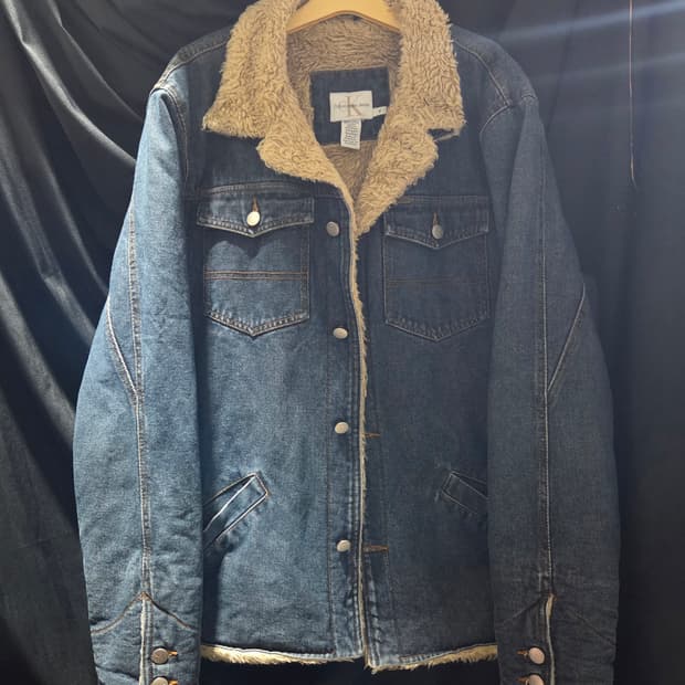캘빈클라인진 쉐르파 데님 자켓