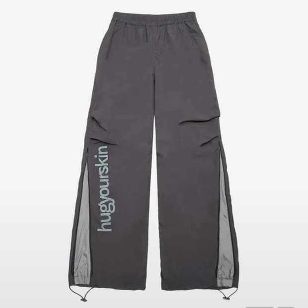 허그유어스킨 인시전 파라슈트 팬츠 차콜