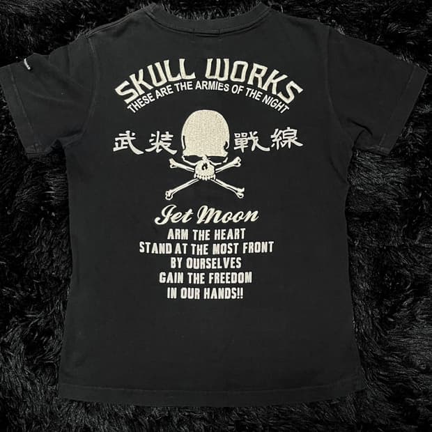 crows 무장전선 skull works 자수 반팔