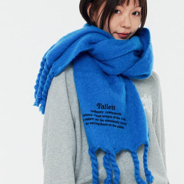 팔렛 오버사이즈 스토리 로고 머플러