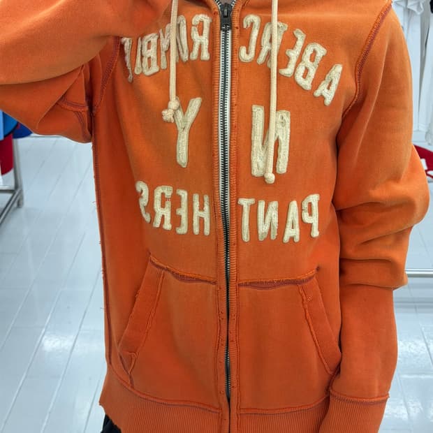 아베크롬비 오렌지 후드집업