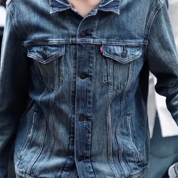 (삽니다)리바이스 nwt railroad 스트라이프 데님 트러커 자켓