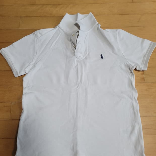 정품 폴로 랄프로렌 화이트 반팔 카라티