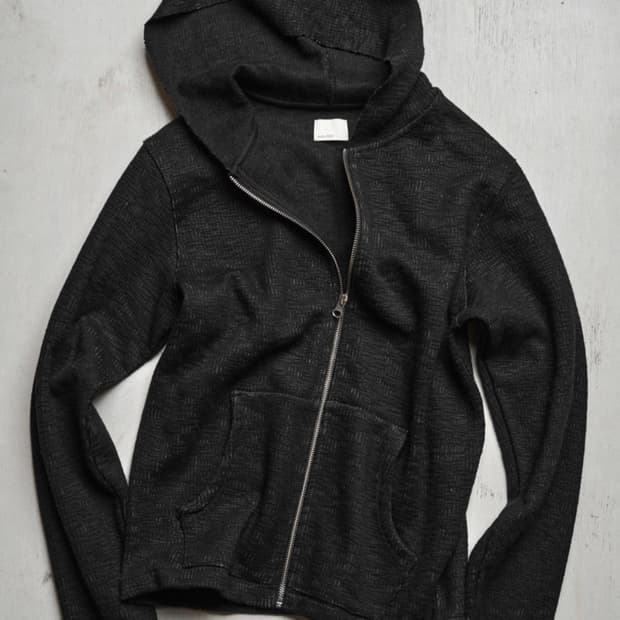 [새상품] Textured Hoodie Zip Black 1 size