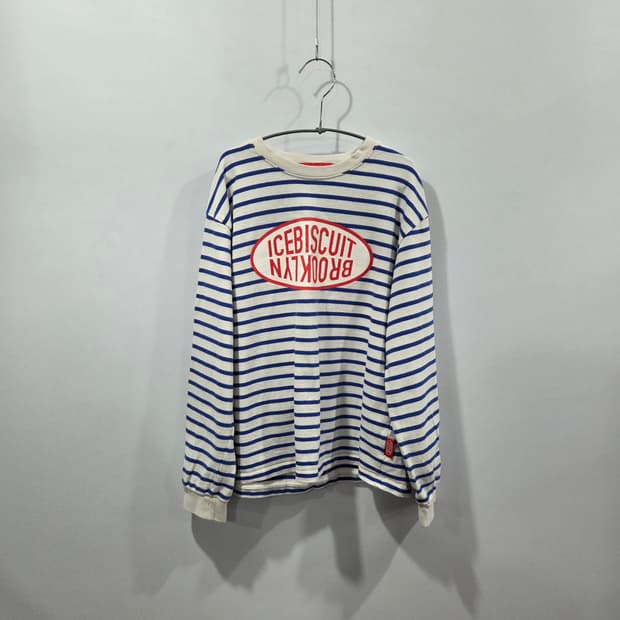 아이스비스킷 스트라이프 프린팅 롱슬리브 155