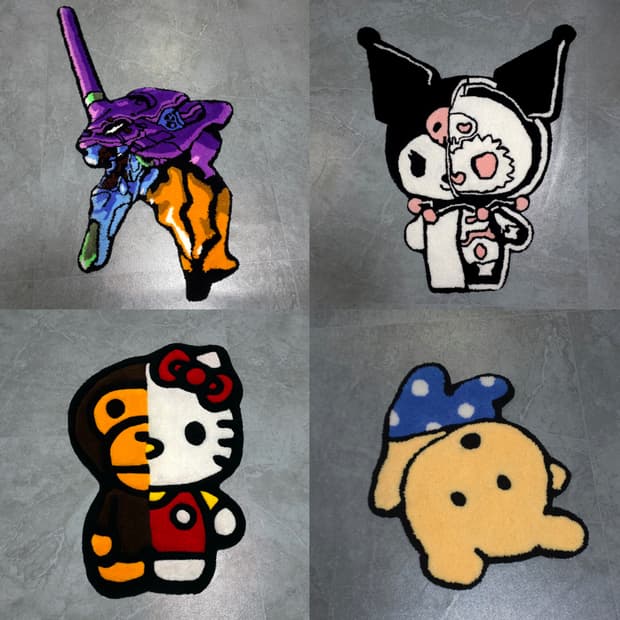 커스텀 러그 제작 받아요❤️‍🔥❤️‍🔥 (쿠로미 헬로키티 에반게리온)