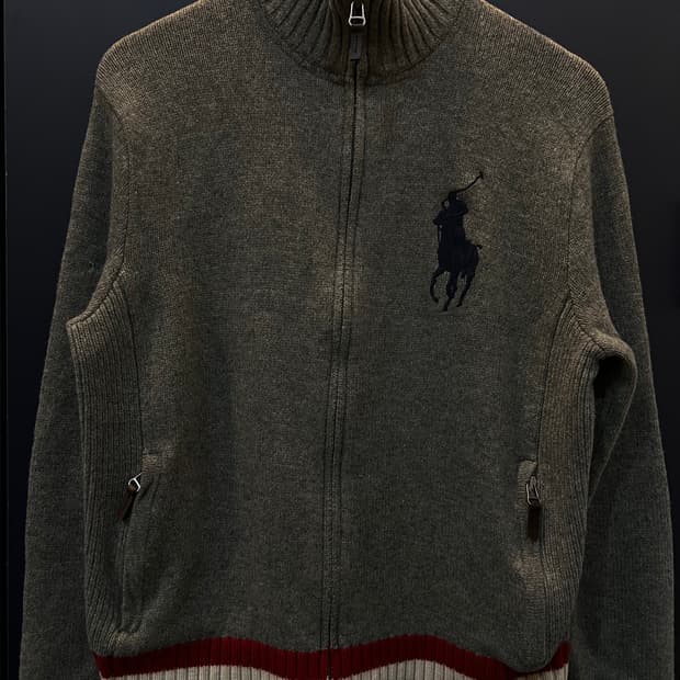 폴로 랄프로렌 빅포니 램스울 니트 집업