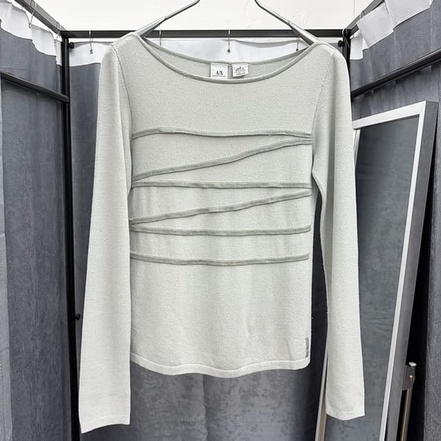 아르마니 익스체인지 파이핑 롱슬리브 니트