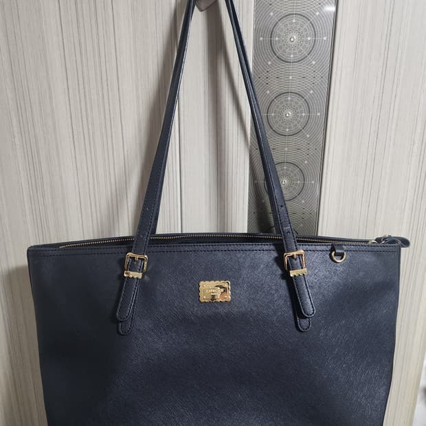 러브캣 소가죽 사피아노 블랙 숄더 쇼퍼백