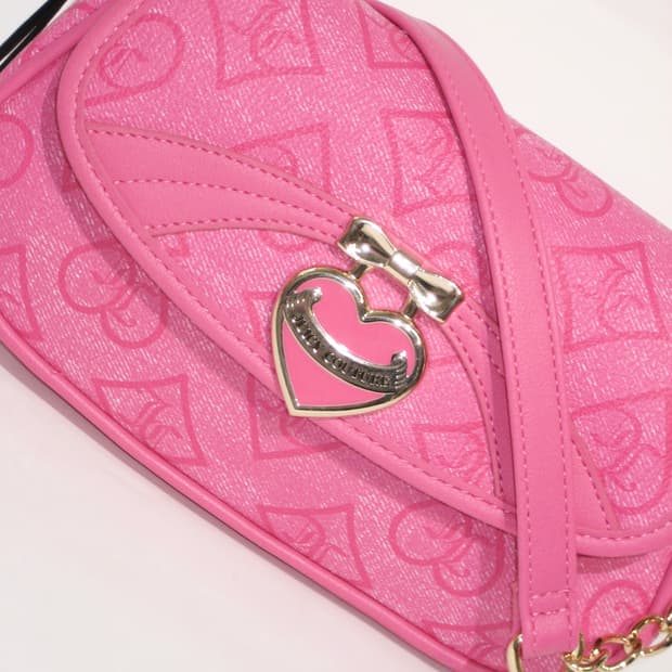 쥬시 꾸뛰르 하트포션 플립 숄더백 핫핑크