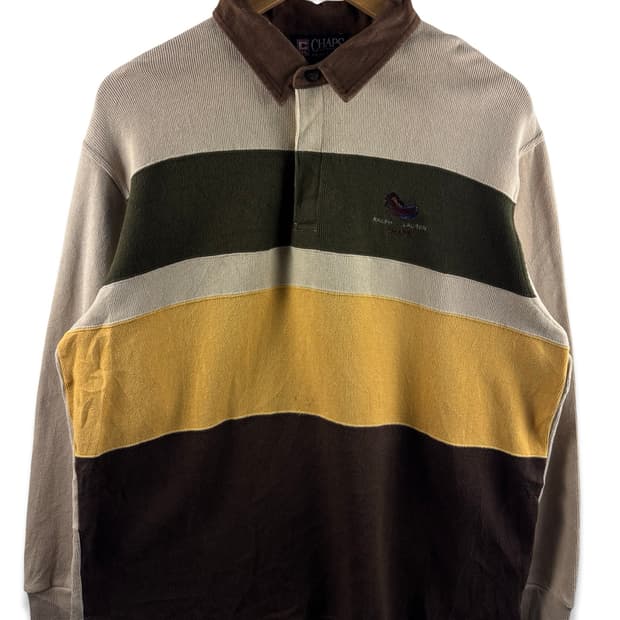 챕스랄프로렌 코듀로이 배색 럭비셔츠2680