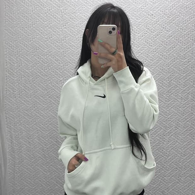 나이키 올드스쿨 레트로 라이트 그린 후드티 M C07378