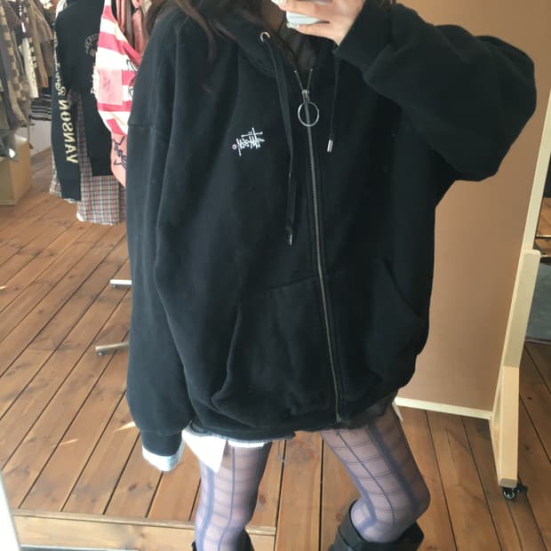 스투시 베이직 후드집업