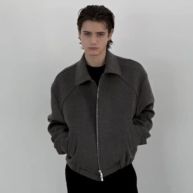 준느 J49 버진울 블루종 그레이 m