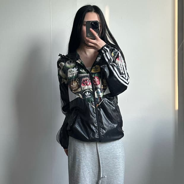 아디다스 올드스쿨 콜로라도 블랙 바람막이 자켓