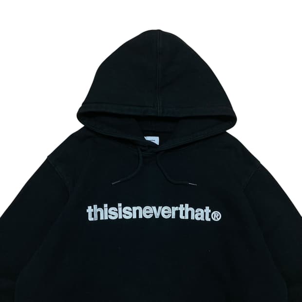 디스이즈네버댓 스펠아웃 로고 블랙 컬러 후드티