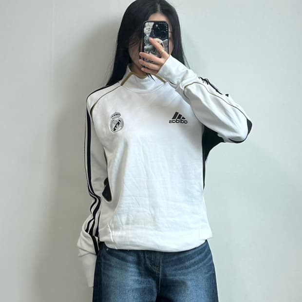 아디다스 레알마드리드 화이트 트레이닝 탑