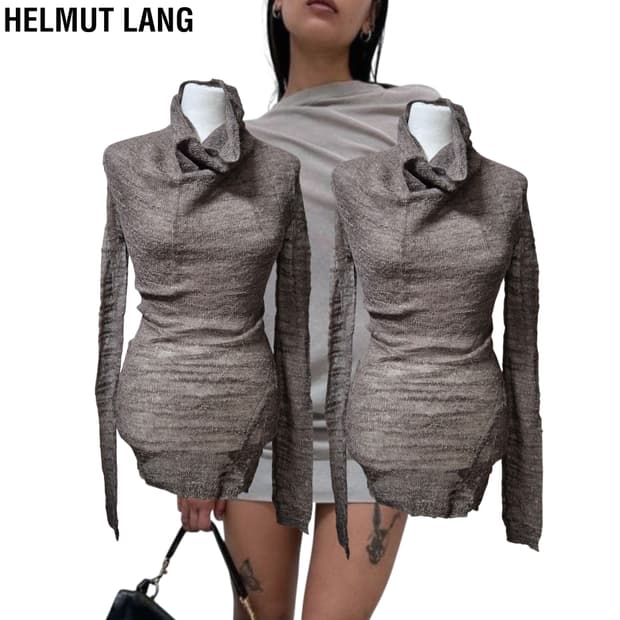 Helmut Lang Mohair slim turtle-neck knit