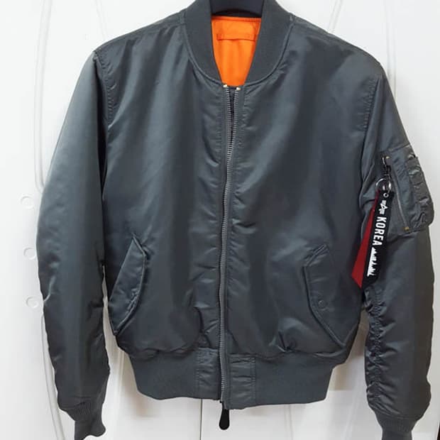 알파인더스트리 남성 MA-1 플라이트 자켓 건메탈 M 