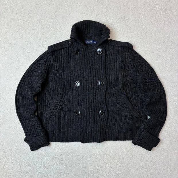 폴로 랄프로렌 울 캐시미어 더블 브레스티드 포켓 가디건 PN6019