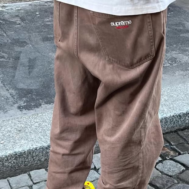 30 슈프림 배기진 라이트 브라운