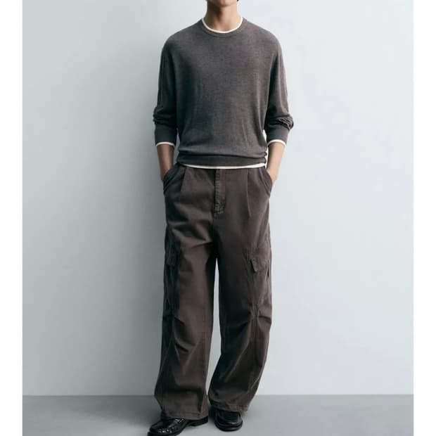 ZARA 플리츠 카고 팬츠 