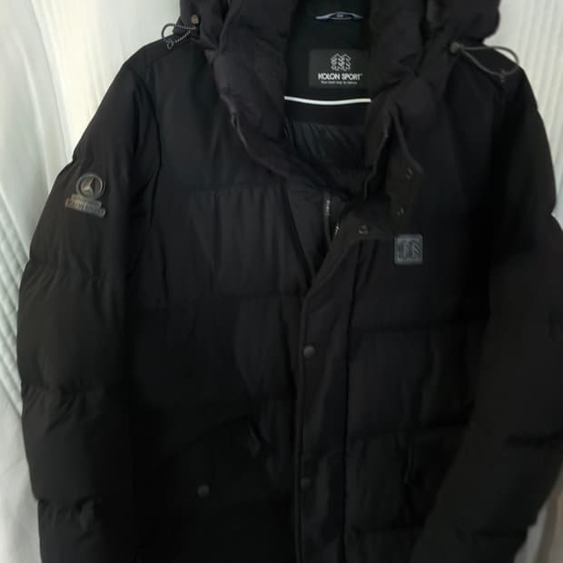 코오롱 오리털 롱패딩 