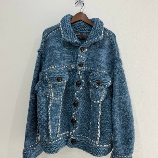 KAPITAL —울 핸드 니트 코위챤 G-자켓