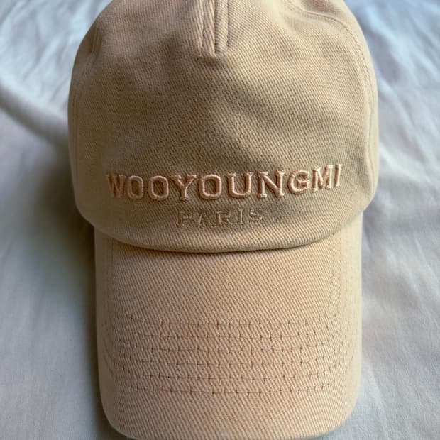 우영미 자수 볼캡 살몬23FW 모자  Wooyoungmi Cap