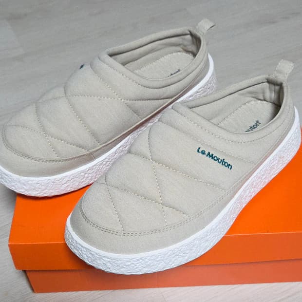 (착샷) 르무통 메리노울 슬리퍼 슬립온