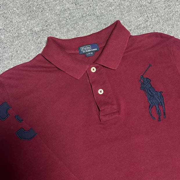 폴로 빅포니 럭비 카라티 버건디