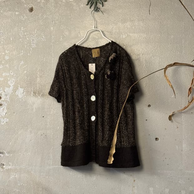 44-55 ) Japanese Vintage Mohair Cardigan