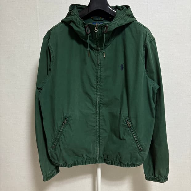 폴로 랄프로렌 TALON 지퍼 후드 스윙탑 / 그린, M