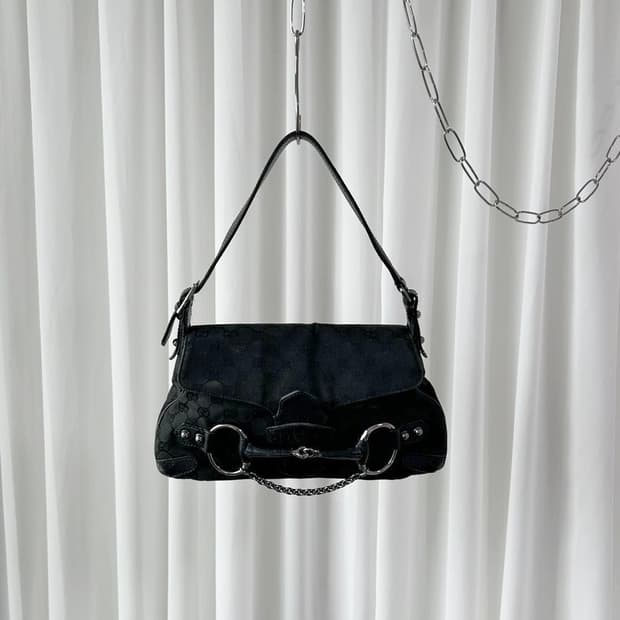 구찌 홀스빗 체인 숄더백 블랙