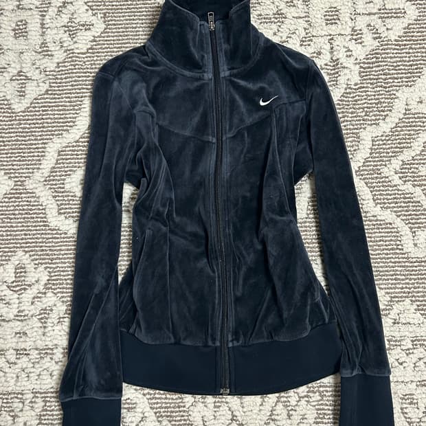 나이키 벨루어 트랙탑 벨벳 딱붙핏 져지