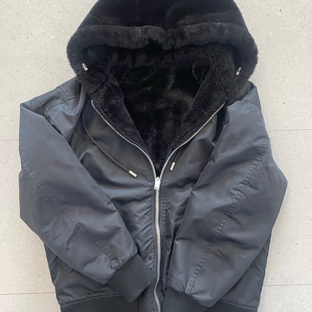 자라 리버시블 퍼 자켓