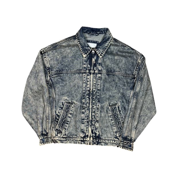 Series 시리즈 워시드 데님 블루종 자켓