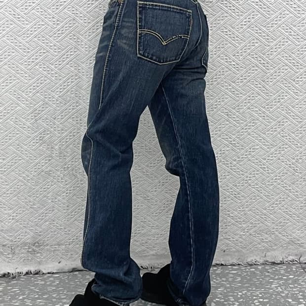 리바이스 505 빈티지 레트로 워싱 데님 팬츠 32인치 C06907