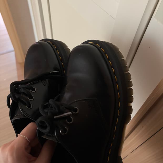 닥터마틴 우먼 1461 스무스 레더 플랫폼 블랙 Dr. Martens W