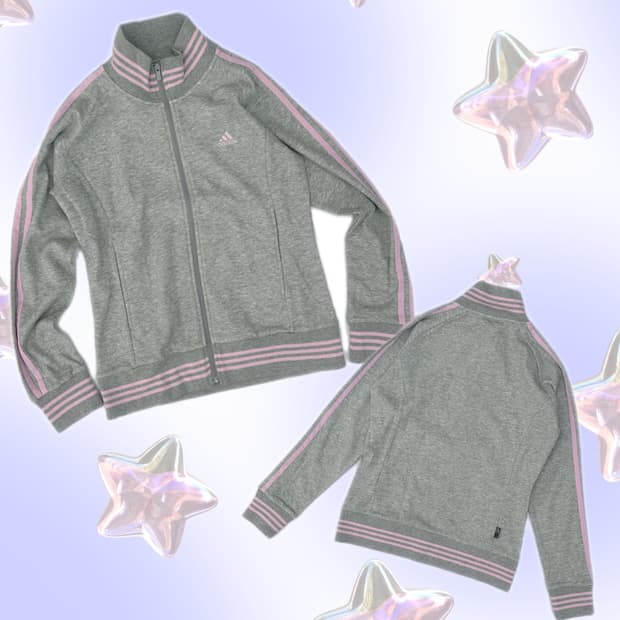 🎀딸기우유 아디다스져지 🎀 쭈리 재질 핑크 포인트 스포티 재팬 빈티지