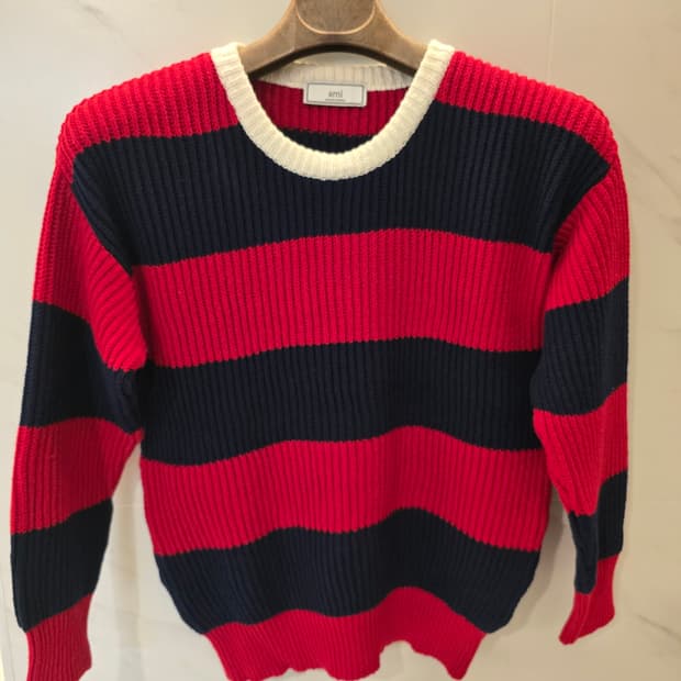 아미 리브드 스웨터 M