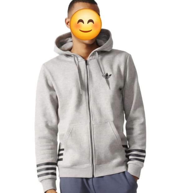 아디다스 오리지널스 스트릿 그래픽 풀집업 기모 후드티 XL
