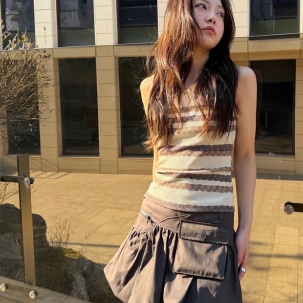 앤더슨벨> CARGO BALLOON SKIRT(CHARCOAL)