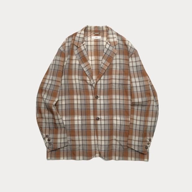 semi-sheer wool voile oversized jacket 
