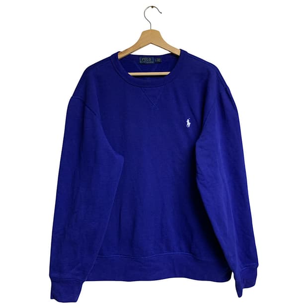 폴로 랄프로렌 블루 기모 맨투맨 L