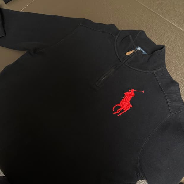 폴로 랄프로렌 빅포니 니트 반집업 