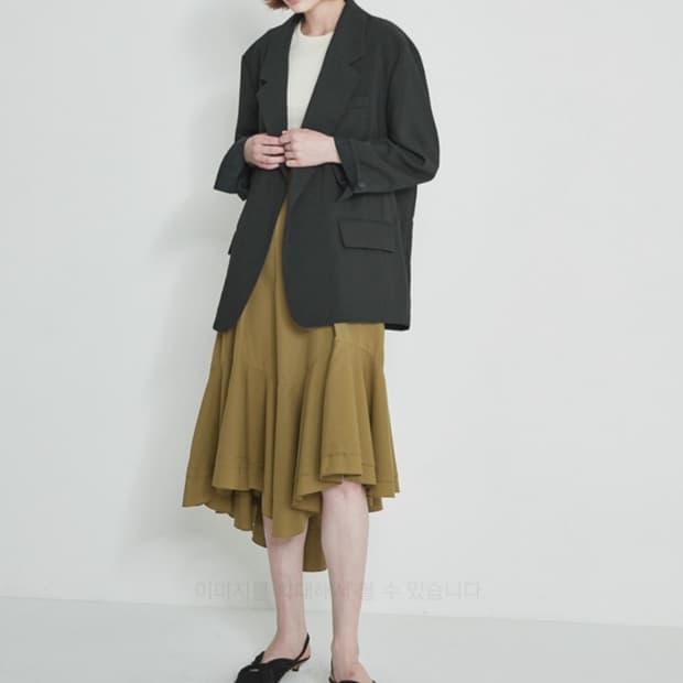 한섬 시스템 2021 오픈형 오버핏 자켓 88-98-165사이즈
