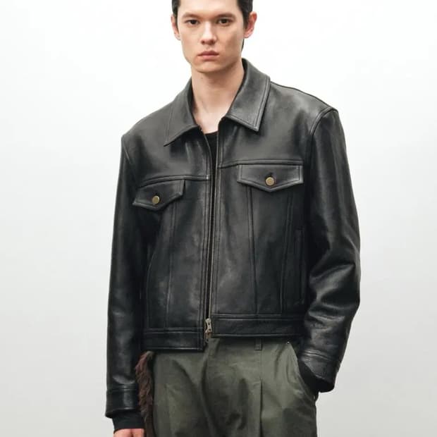 50) 노이어 앤틱 카우레더 트러커자켓