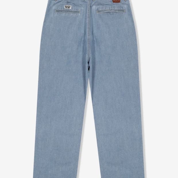 Two Tucked Ripstop Denim Pants 