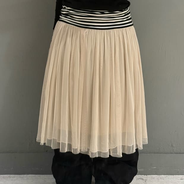stripe pattern point sha skirt